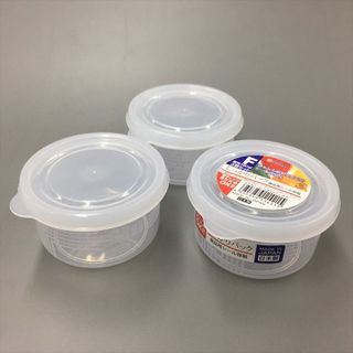 Set 3 hộp nhựa đựng thực phẩm dáng tròn 180ml hàng nội địa Nhật Bản