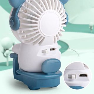 Quạt mini mèo lái xe để bàn xinh xắn