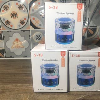 Loa Blutooth mini S18, nhỏ gọn, có đèn Led