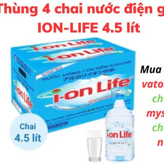 Thùng 4 chai nước điện giải ion kiềm akaline I-ON LIFE 4.5 lít / Combo 2 nước điện giải ion kiềm ION LIFE 4.5L giá sỉ