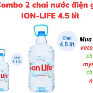 Thùng 4 chai nước điện giải ion kiềm akaline I-ON LIFE 4.5 lít / Combo 2 nước điện giải ion kiềm ION LIFE 4.5L