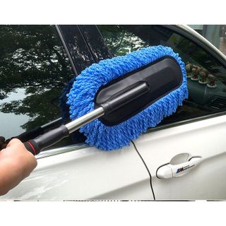 Chổi lau rửa xe ô tô sợi dầu LOẠI DẸT - Cán có thể kéo dài (Giá Sỉ / Giá Buôn Bán )
