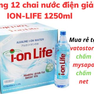Thùng 12 chai nước điện giải ion kiềm akaline I-ON LIFE 1.25 lít / Lốc 6 chai nước điện giải ion kiềm ION LIFE 1250ml giá sỉ