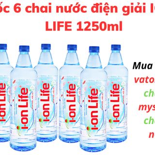 Thùng 12 chai nước điện giải ion kiềm akaline I-ON LIFE 1.25 lít / Lốc 6 chai nước điện giải ion kiềm ION LIFE 1250ml