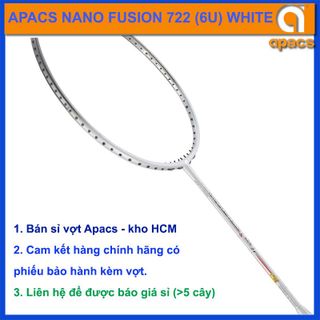 Vợt cầu lông Apacs Nano Fusion 722 (6U) White hàng chính hãng, giá bán buôn đại lý giá sỉ