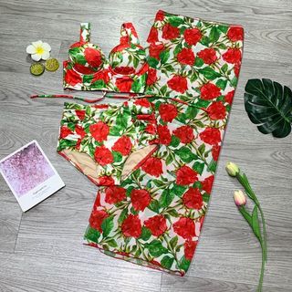 SET BIKINI 3 CHI TIẾT KHĂN VOAN