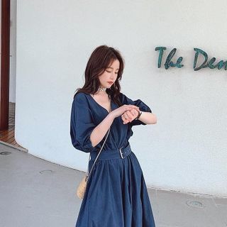ĐẦM XÒE XANH ĐEN CÁNH DƠI - DT1740