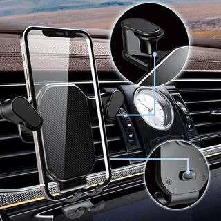 Giá đỡ điện thoại kẹp khe cửa gió điều hòa - kẹp siêu chắc chắn xoay 360 độ - dễ dáng lái xe và di chuyển - an toàn (Giá Sỉ / Giá bán buôn)