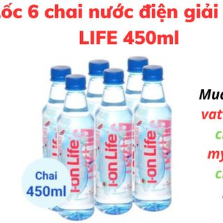Thùng 24 chai nước điện giải ion kiềm akaline I-ON LIFE 450ml / Lốc 6 chai nước điện giải ion kiềm ION LIFE 450ml