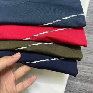 Áo nam logo viền vai big size vải xi giãn dày dặn Siêu Đẹp Giá Sỉ, Hàng Đẹp