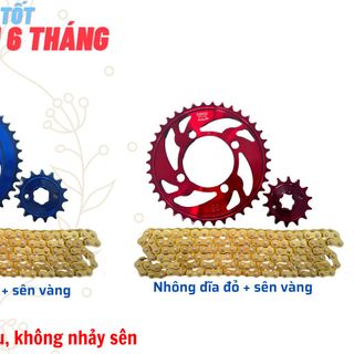 Nhông sên dĩa xe Exciter / Winner/ Xipo / Raider / Satria/ Satria Fi hàng Thái