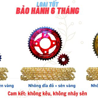 Nhông sên dĩa xe Exciter / Winner/ Xipo / Raider / Satria/ Satria Fi hàng Thái