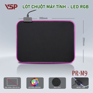Lót chuột pad PR M9 250x350x3mm có led giá sỉ