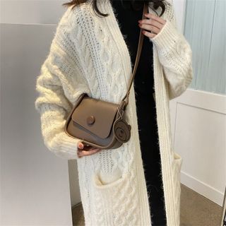 TÚI XÁCH NỮ ĐEO CHÉO CAO CẤP ĐEO VAI NẮP GẬP XÉO TAG GẤU AS23010 - TRÙM SỈ VN
