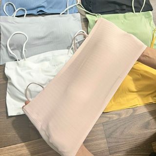 Áo bra đúc gân trơn 2 dây mềm mịn