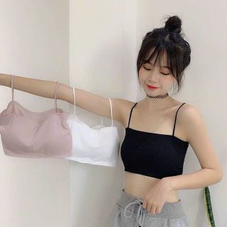 Áo bra đúc gân trơn 2 dây mềm mịn