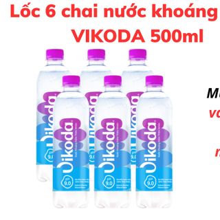 Thùng 24 chai nước khoáng kiềm VIKODA 500ml / Lốc 6 chai nước khoáng kiềm VIKODA 500ml