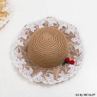 Mũ cói đi biển/ mũ cói cho bé S3-8y MC16.57