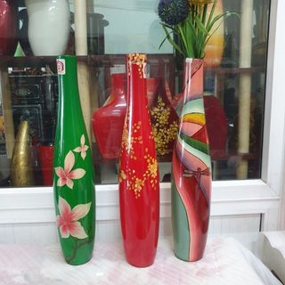 Bình hoa vuốt sơn mài hút tài lộc Thanh Bình Lê cắm hoa, trang trí bàn, kệ, nhà cửa, văn phòng, quà tặng ý nghĩa cho bạn