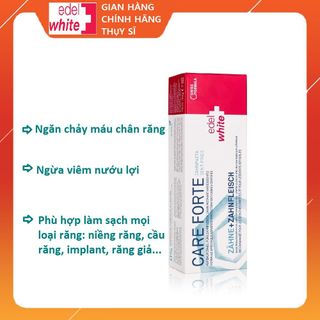 Kem đánh răng ngừa viêm sưng nướu Care Forte, 75ml (ngăn ngừa viêm sưng nướu, lợi, chảy máu chân răng, giúp lợi chắc khỏe)