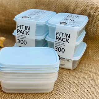 Set 3 hộp nhựa đựng thự phẩm nắp dẻo mầu xanh mint dung tích 300ml nhập khẩu từ Nhật Bản