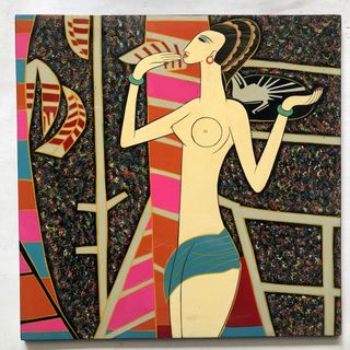 Tranh Sơn Mài Nghệ Thuật Picasso Cao Cấp Thanh Bình Lê 40X40 cm treo tường, trang trí nhà cửa, văn phòng, quà tặng ý ngh