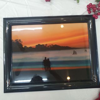 Tranh sơn mài vẽ cao cấpThanh Bình Lê size 37x47cm treo tường, trang trí nhà cửa, văn phòng, quà tặng tân gia