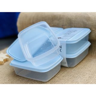 Hộp nhựa đựng thự phẩm nắp dẻo mầu xanh mint dung tích 900ml nhập khẩu từ Nhật Bản