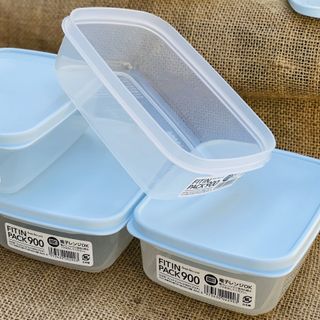 Hộp nhựa đựng thự phẩm nắp dẻo mầu xanh mint dung tích 900ml nhập khẩu từ Nhật Bản