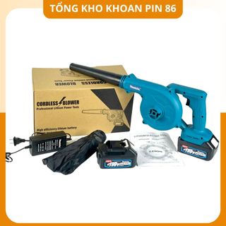 Máy thổi bụi cầm tay dùng pin Makita, máy thổi hút bụi công suất lớn 680W, máy thổi bụi pin 10cell dung lượng khủng giá sỉ