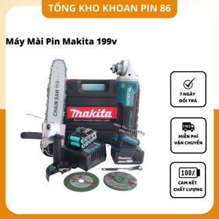 Máy cắt cầm tay pin Makita, máy mài pin Makita 3 tốc độ, động cơ không chổi than,tặng bộ lam xích giá sỉ