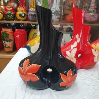 Bình đôi tình yêu sơn mài Thanh Bình Lê liền nhau trang trí kệ, tủ, nhà cửa, văn phòng, quà tặng ý nghĩa cho người thân