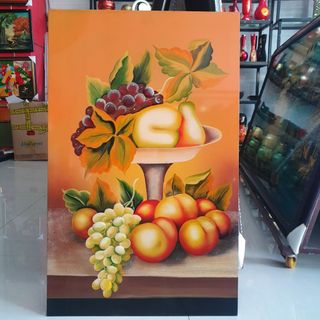 Tranh sơn mài tĩnh vật hoa quả hàng xuất khẩu 50x80 cm