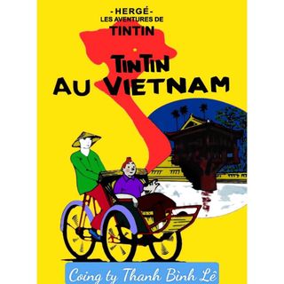 [Mẫu Mới] Tranh sơn mài cao cấp Thanh Bình Lê Những chuyến phiêu lưu củaTin Tin 20x30 cm