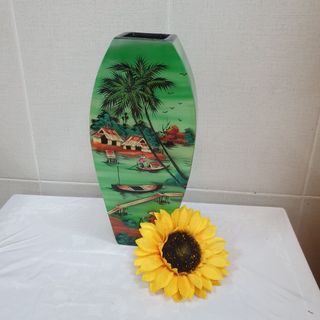 Bình sơn mài hút tài lộc cao cấp Thanh Bình Lê cắm hoa, trang trí nhà cửa, văn phòng, sảnh tiệc, quà tặng ý nghĩa
