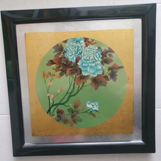 Tranh sơn mài hoa mẫu đơn cao cấp 80x80 cm có khung sơn mài đẹp 57x57 cm giá sỉ