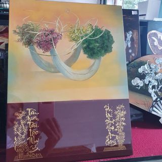 Tranh lịch sơn mài cao cấp Thanh Bình Lê size 30x40 cm treo tường, trang trí nhà cửa, văn phòng, quà tặng tân gia, tặng giá sỉ