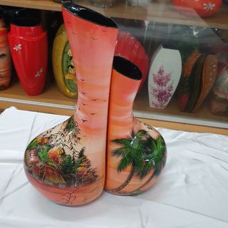 Bình đôi tình yêu sơn mài Thanh Bình Lê trang trí kệ, tủ, nhà cửa, văn phòng, quà tặng ý nghĩa cho người thân, bạn bè