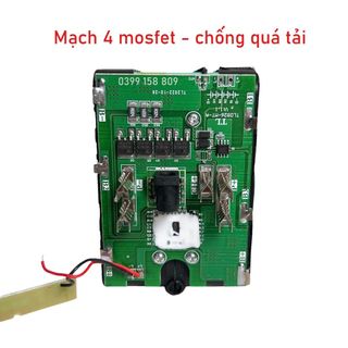 Pin 15 cell, pin 10 cell Navara chân pin phổ thông mạch 4 mosfet chống cháy có đèn báo pin Cell 2000mAh