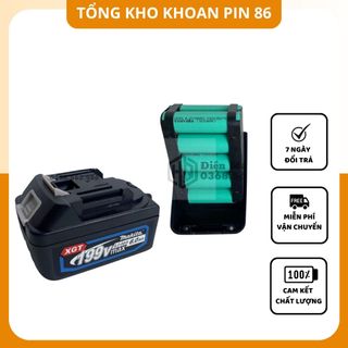 Pin Makita 199v, pin 10 cell máy bắn bulong chân pin phổ thông dung lượng khủng giá sỉ