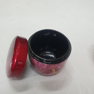 Hủ đựng trà sơn mài cao cấp vẽ hoa đào, hoa mai 12x12 cm