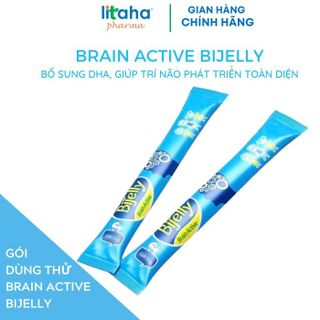 (Gói dùng thử) Brain Active Bijelly-  Bổ Sung DHA, Giúp Phát Triển Não Bộ- Hàng chính hãng BIMIPharma dạng Thạch