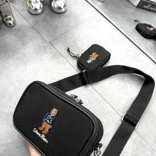 WHO.A.U STE.VE BEAR JQD MINI CROSS.BODY BAG Made in Korea full tem tag
