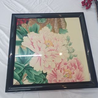 Tranh sơn mài vẽ có khảm trứng cao cấp Thanh Bình Lê size 45x45 cm treo tường, trang trí nhà cửa, văn phòng giá sỉ