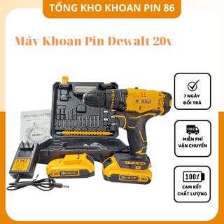 Máy khoan pin Dewalt 20v 3 chế độ - 35 cấp trượt tặng kèm phụ kiện 24 chi tiết giá sỉ