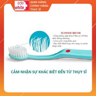 Bàn chải siêu mềm Ultrasoft Flosserbrush (sợi lông siêu mềm 0,02mm, cán có thể uốn cong, phù hợp mọi loại răng)