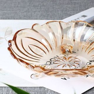 ĐĨA THỦY TINH 3 CHÂN PHA LÊ VÀNG