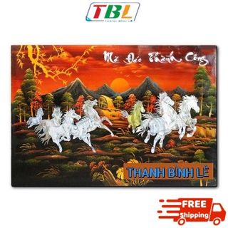 Tranh sơn mài khảm xà cừ cao cấp size 40x60 treo tường, trang trí nhà cửa, văn phòng, quà tặng tân gia, tặng dịp Lễ, Tết