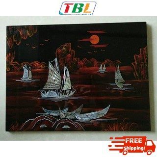 Tranh sơn mài khảm xà cừ cao cấp size 40x60 treo tường, trang trí nhà cửa, văn phòng, quà tặng tân gia, tặng dịp Lễ, Tết