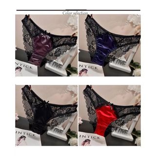 Quần Lót Kiểu Âu Mỹ Vải Satin Ren Nữ Thêu Ren Viền Cao Cấp Nhập Khẩu Nóng Bỏng Quyến Rũ Gợi Cảm Cao Siêu Mỏng Lưới Thoải
